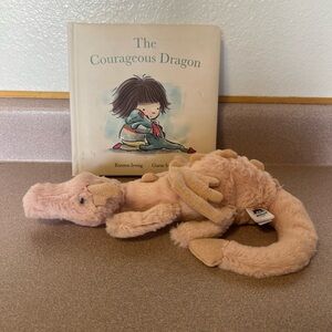 Jellycat Rose Dragon and Book